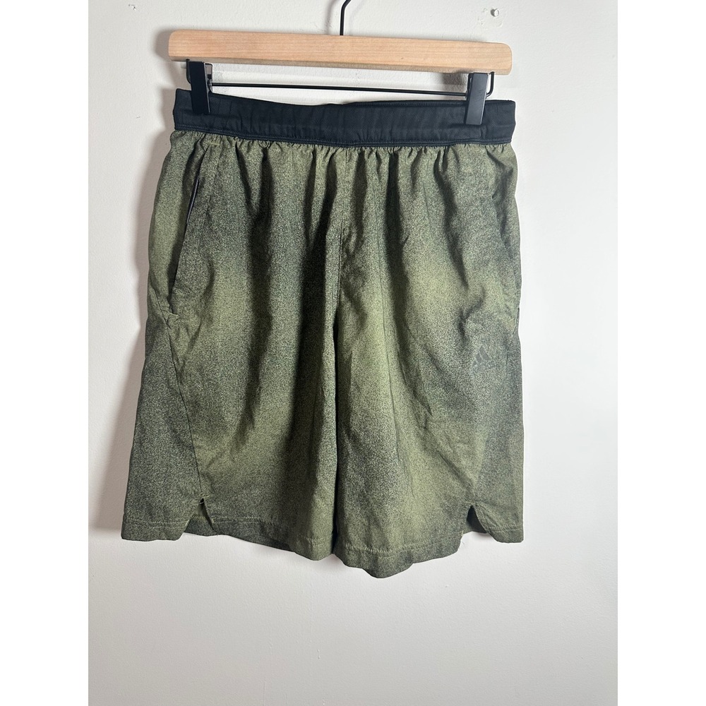 Adidas Aeroready Mens Olive Green Heathered Training Shorts HF2191 Size M